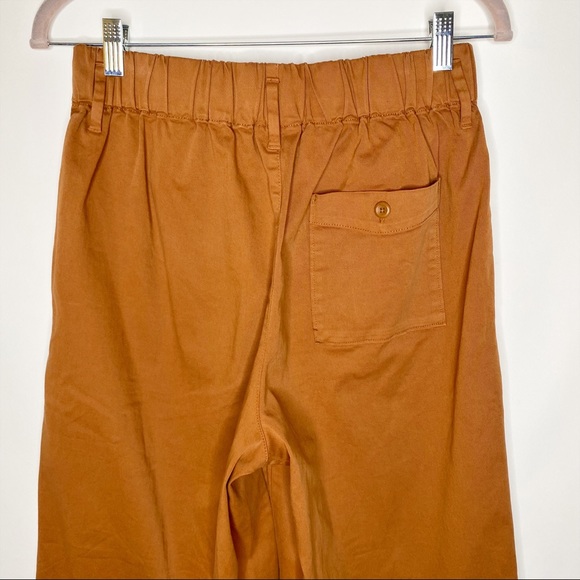 J Crew Pants Wide Leg Pull On Chino Orange Rust High Rise Full Length Size Small - Picture 8 of 15